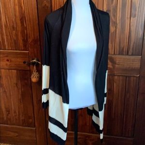 INC black and cream cardigan size Lg